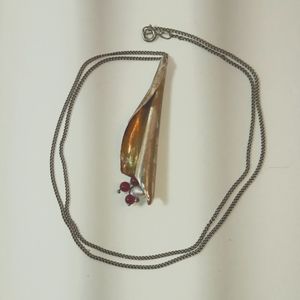 Vintage One of a Kind Silver Pendant Necklace